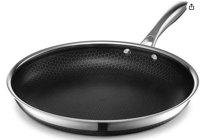 HexClad Hybrid Nonstick Frying Pan, 12-Inch